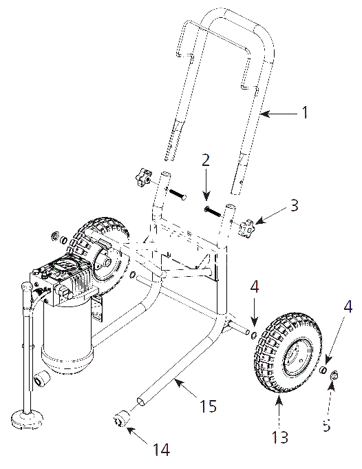 Assembly Parts Diagram and Parts List for PS240C  Campbell Hausfeld Paint Sprayer